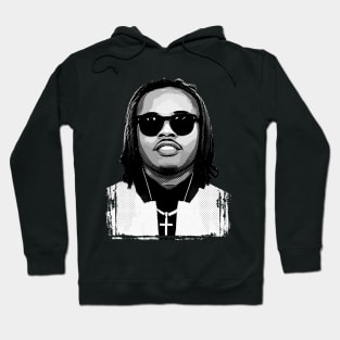 Gunna Pop Art Halftone Black and White Hoodie